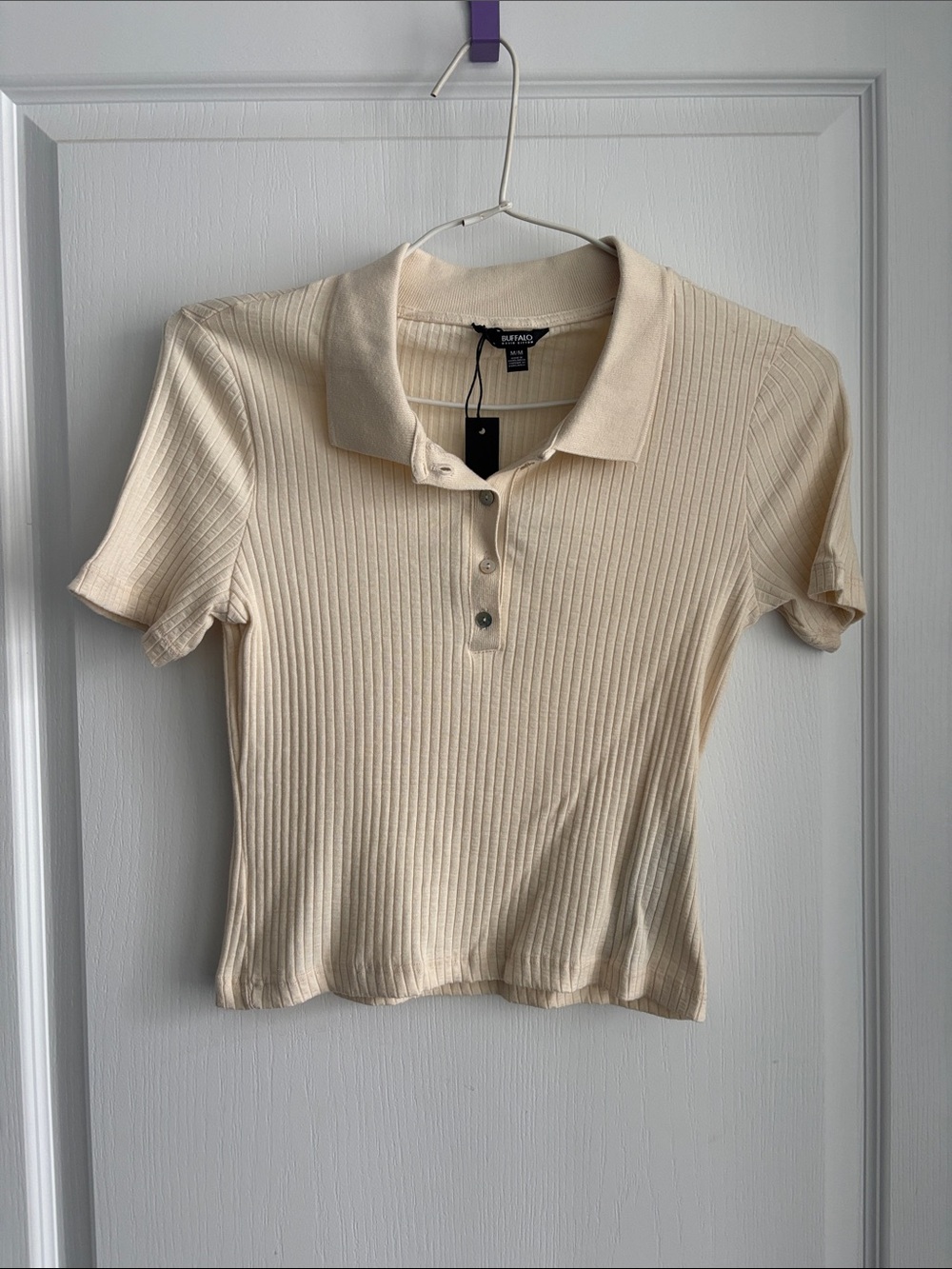 NWT- Buffalo David Bitton Ribbed Polo Shirt